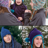People wearing a variety of knitted hats