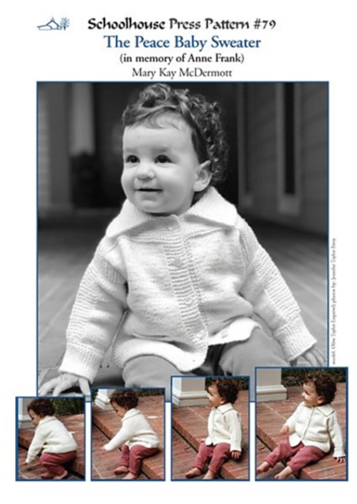 Cover of the Peace Baby Sweater pattern