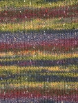 Swatch of Berroco Sesame Yarn Color red, grey, green
