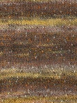 Swatch of Berroco Sesame Yarn Color yellow, brown, tan