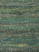 Swatch of Berroco Sesame Yarn Color shades of green 