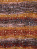 Swatch of Berroco Sesame Yarn Color red, brown, yellow