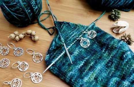 Mindful Collection Sterling Silver Plated Chakra Stitch Markers