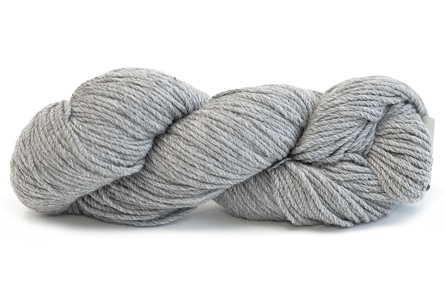 A photo of a light grey hank of Simplinatural yarn.