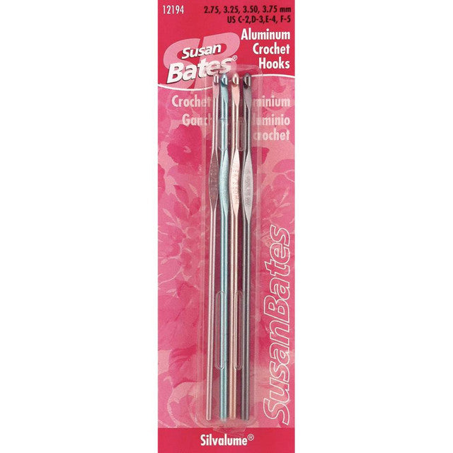 Susan Bates Aluminum Crochet Hook Set C-F
