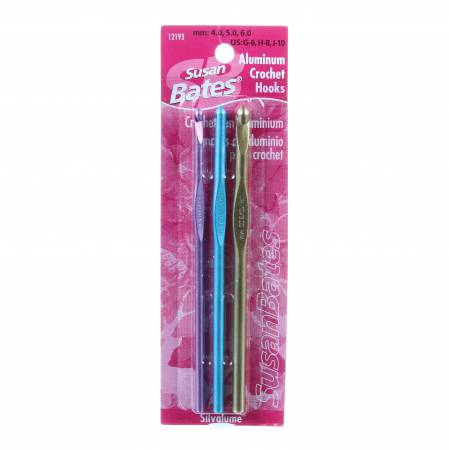 Susan Bates Aluminum Crochet Hook Set G-J