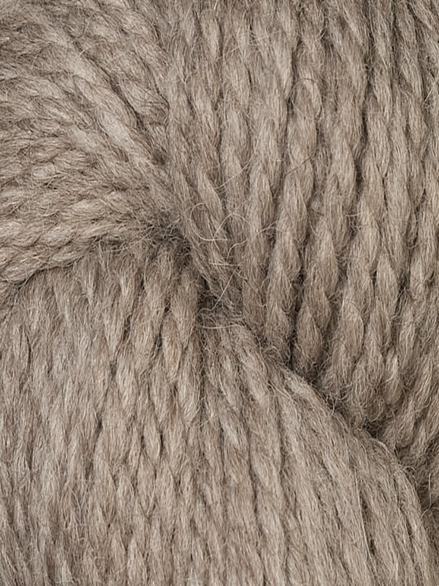 An up close shot of Berroco  Ultra Alpaca Chunky Natural in colorway Millet, a fawn yarn.