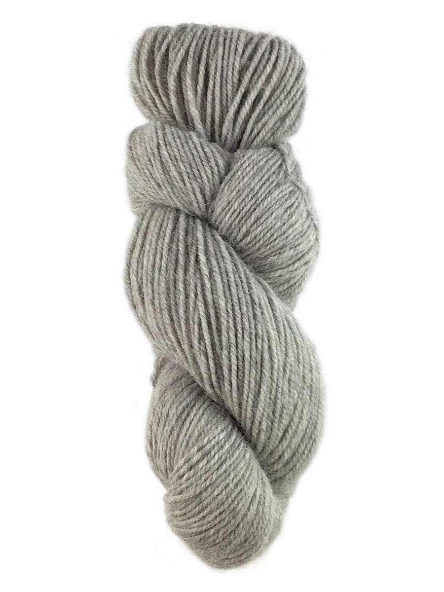 A gray skein of Berroco Ultra Alpaca Natural yarn color light gray