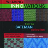 Cover of "Weaving Innovations" with various colorful woven patterns
