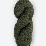 Skein of Blue Sky Fibers Woolstok yarn in the color forest green