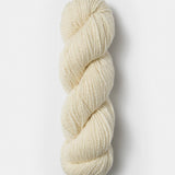 Skein of Blue Sky Fibers Woolstok yarn in the color off-white