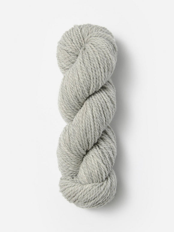 Skein of Blue Sky Fibers Woolstok wool yarn color light gray