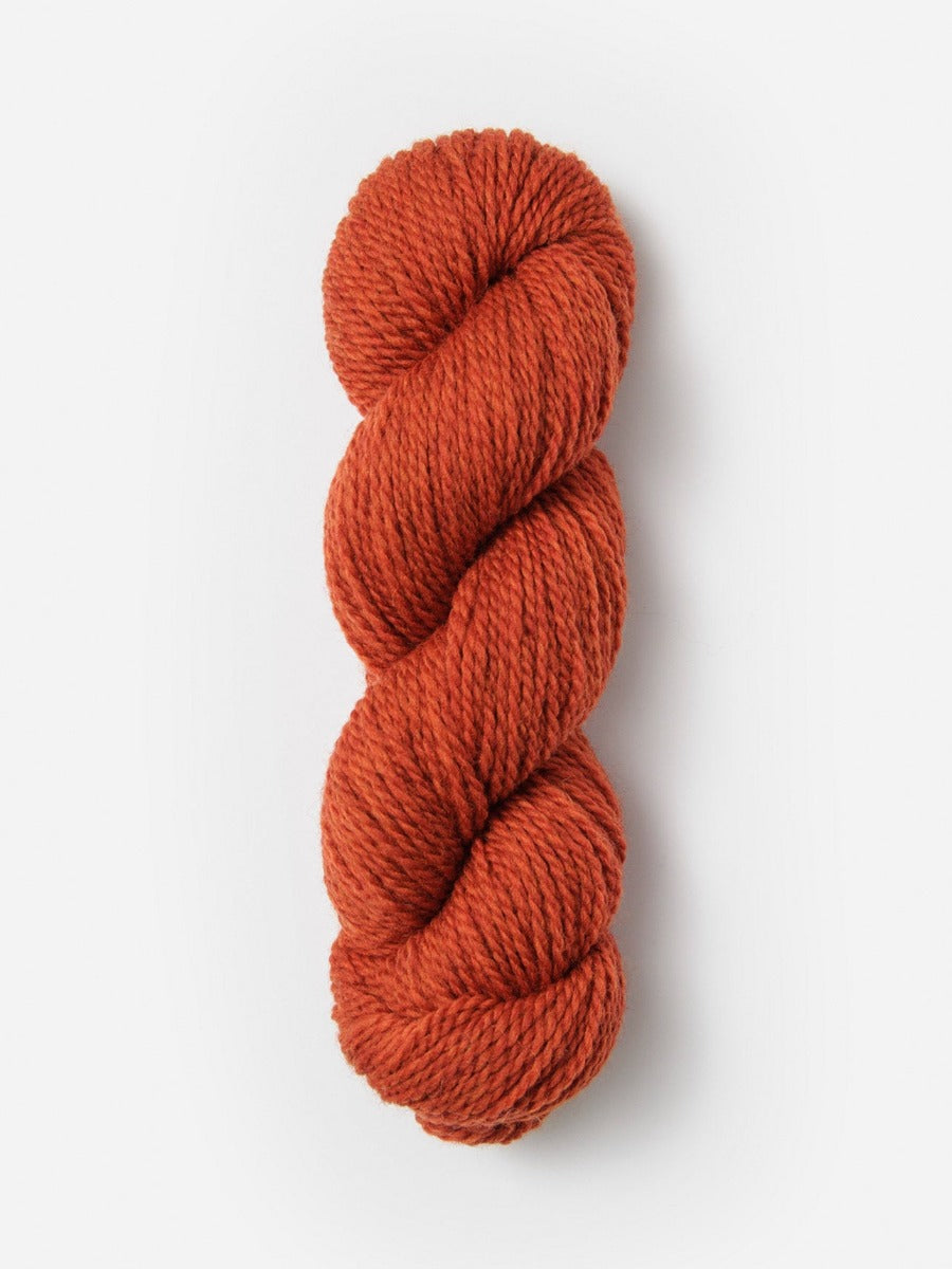 Skein of Blue Sky Fibers Woolstok yarn in the color orange