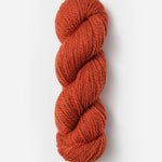 Skein of Blue Sky Fibers Woolstok yarn in the color orange