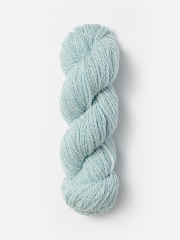 Skein of Blue Sky Fibers Woolstok yarn in the color light blue