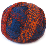 Schoppel Wolle Crazy Zauberball yarn color blue and red
