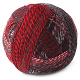 Schoppel Wolle Crazy Zauberball yarn color red and black
