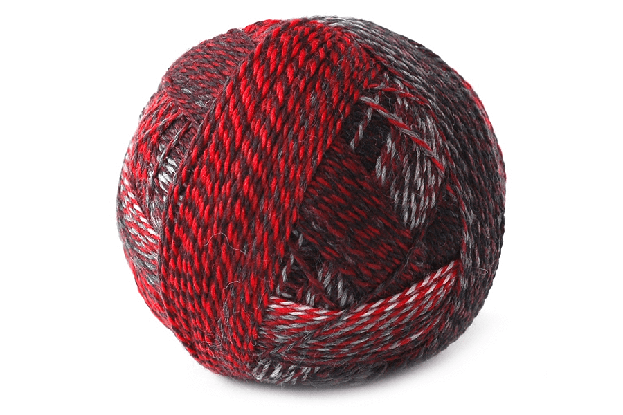 Schoppel Wolle Crazy Zauberball yarn color red and black