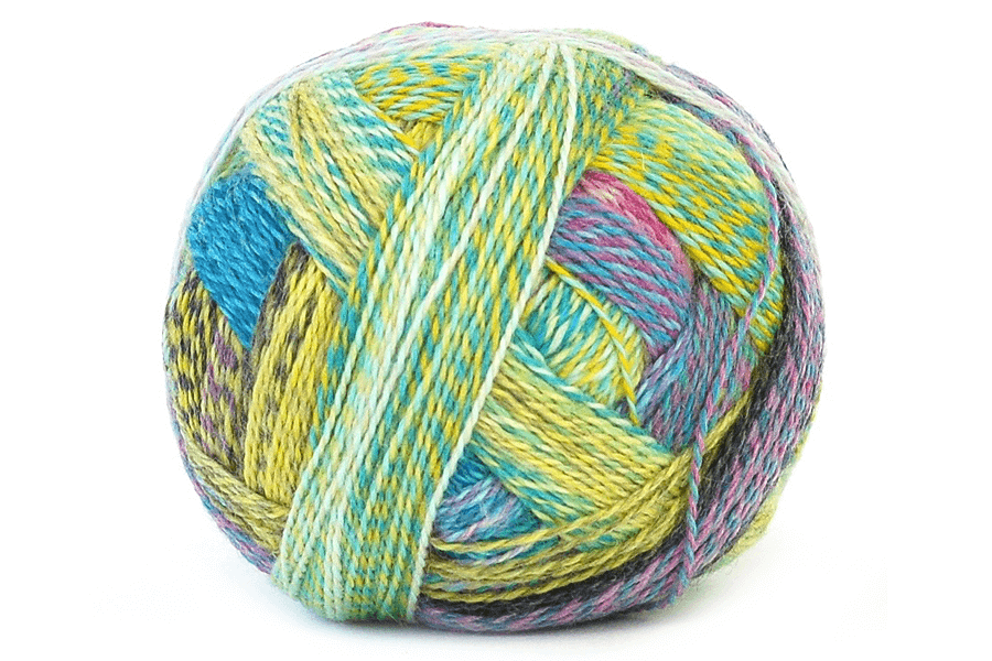 Schoppel Wolle Crazy Zauberball yarn color light rainbow