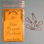 Bryson Pear Shaped Stitch Marker antique brass