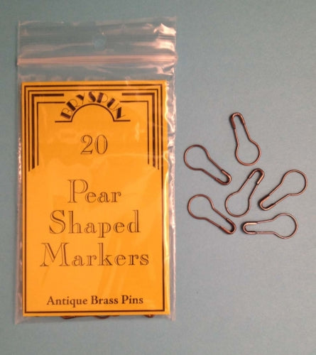 Bryson Pear Shaped Stitch Marker antique brass