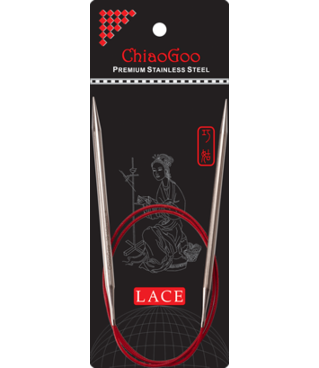 ChiaoGoo SS Red Lace Needles - Circular 40"
