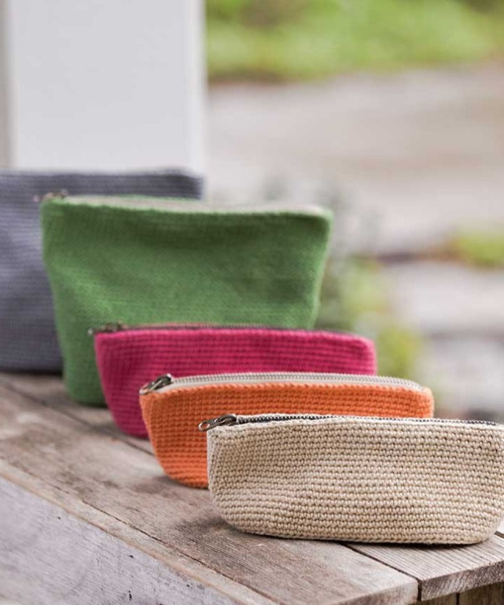 Row of crochet Pouches