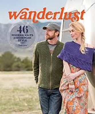 Cover of "Wanderlust" with a couple wearing knitted garments and accessories