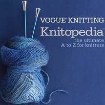 Vogue Knitting Knitopediea, Blue skein with needles