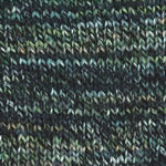 A black and green mix of Plymouth Encore Colorspun yarn