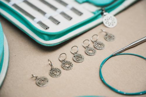 Mindful Collection Sterling Silver Plated Chakra Stitch Markers