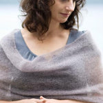 Woman wearing mohair shawl