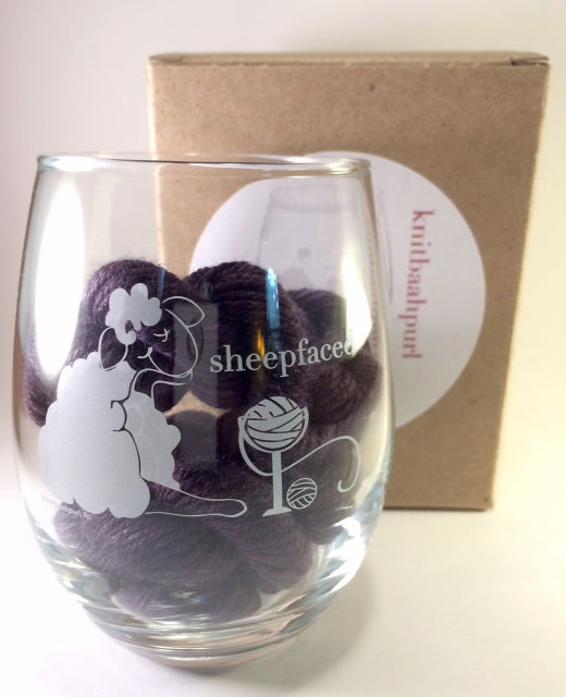 Knitbaahpurl Wine Glass sheepfaced
