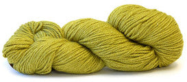 A photo of a green hank of Simplinatural yarn.