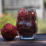 Knitbaahpurl Wine Glass sheep wreck